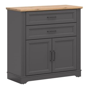 Komoda Tolmin 100 cm z 2 drzwiami i szufladami grafit/dąb artisan 730121 Komoda Tolmin 100 cm z 2 drzwiami i szufladami grafit/dąb artisan 730121
