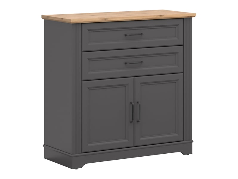 Komoda Tolmin 100 cm z 2 drzwiami i szufladami grafit/dąb artisan 730121
