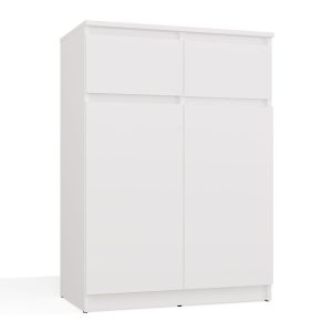 Komoda Topeshop Malwa 2DD2S Szafka 2 Drzwi 2 Szuflady Do Salonu BIAŁY 805327 Komoda Topeshop Malwa 2DD2S Szafka 2 Drzwi 2 Szuflady Do Salonu BIAŁY 805327