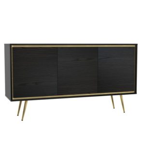Komoda Tori 150cm z metalowymi nóżkami w kolorze Czarny grafit 653919 Komoda Tori 150cm z metalowymi nóżkami w kolorze Czarny grafit 653919