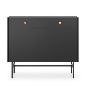 Komoda trzydrzwiowa DIVIENNE 2D2SZ czarny mat 202129 Komoda trzydrzwiowa DIVIENNE 2D2SZ czarny mat 202129