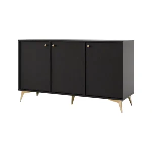 Komoda trzydrzwiowa do salonu Sakai 1 3F T813 Czarny 716941 Komoda trzydrzwiowa do salonu Sakai 1 3F T813 Czarny 716941