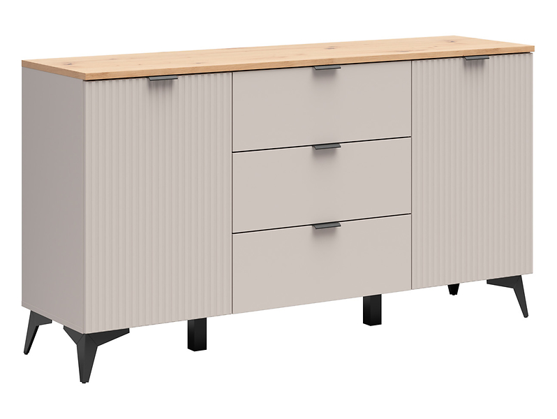 Komoda Velton 150 cm z 2 drzwiami i 3 szufladami kaszmir/dąb artisan 950140