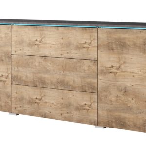 Komoda VEVE 150 cm, matera / kastanien breslau z LED 716628 Komoda VEVE 150 cm, matera / kastanien breslau z LED 716628