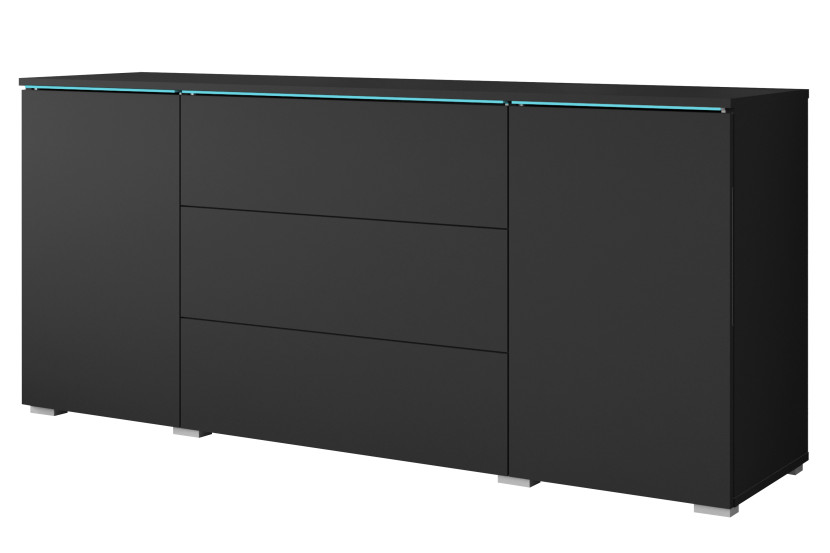 Komoda VEVE 150 cm w kolorze czarny grafit 351307