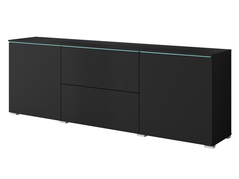 Komoda VEVE 180 cm , w czarnym kolorze z LED 520249