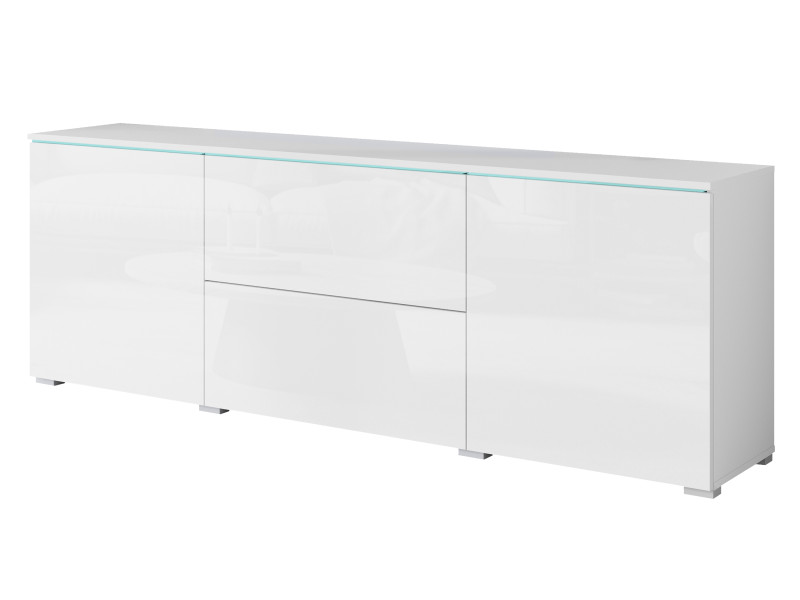Komoda VEVE 180 cm , w kolorze biały/biały połysk 520244