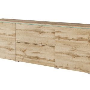 Komoda VEVE 180 cm , w kolorze dąb wotan 520237 Komoda VEVE 180 cm , w kolorze dąb wotan 520237