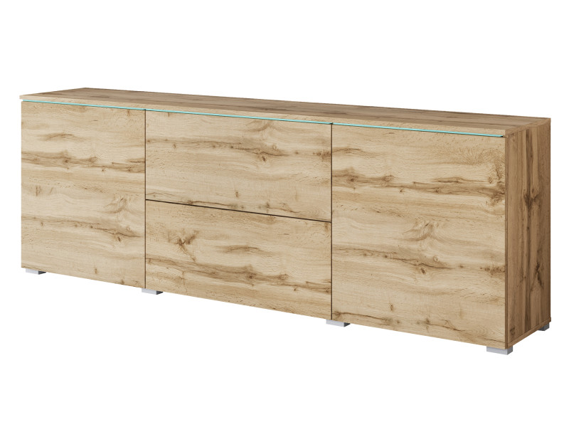 Komoda VEVE 180 cm , w kolorze dąb wotan z LED 520238