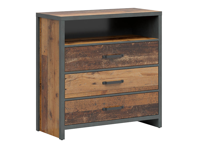 Komoda Weston 90 cm z 3 szufladami i półką sosna old style 41282