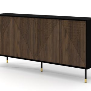 Komoda WOODY IV 180 cm 4D czarny mat/dąb catania 240481 Komoda WOODY IV 180 cm 4D czarny mat/dąb catania 240481