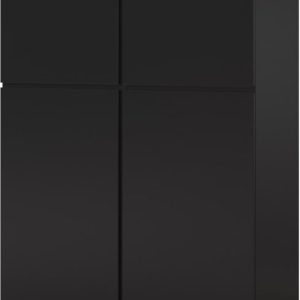 Komoda wysoka 120 cm z półkami CROSS czarna 1078959 Komoda wysoka 120 cm z półkami CROSS czarna 1078959