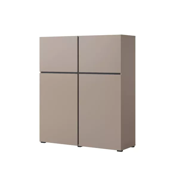 Komoda wysoka CROSS 4D 119cm congo/czarna 527014