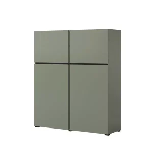 Komoda wysoka CROSS 4D 119cm zielona/czarna 664613 Komoda wysoka CROSS 4D 119cm zielona/czarna 664613