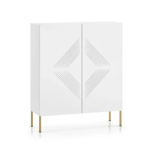Komoda wysoka KLARA 100 2D biały mat 414953 Komoda wysoka KLARA 100 2D biały mat 414953