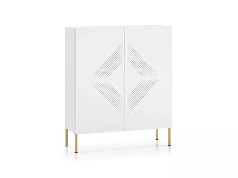 Komoda wysoka KLARA 100 2D biały mat 414953