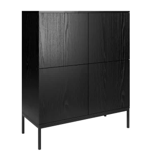 Komoda wysoka KRON 4D 100cm czarny dąb 639091 Komoda wysoka KRON 4D 100cm czarny dąb 639091