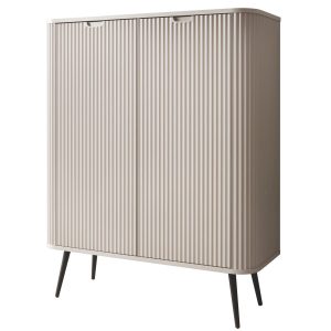 Komoda wysoka na czarnych nogach ZOVA 103 cm Kaszmirowy 311628 Komoda wysoka na czarnych nogach ZOVA 103 cm Kaszmirowy 311628