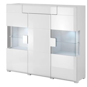 Komoda wysoka TOLEDO 3D1S 147 biała połysk 185839 Komoda wysoka TOLEDO 3D1S 147 biała połysk 185839