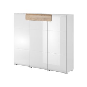 Komoda wysoka TOLEDO 3D1S biała połysk/dąb san remo 185808 Komoda wysoka TOLEDO 3D1S biała połysk/dąb san remo 185808