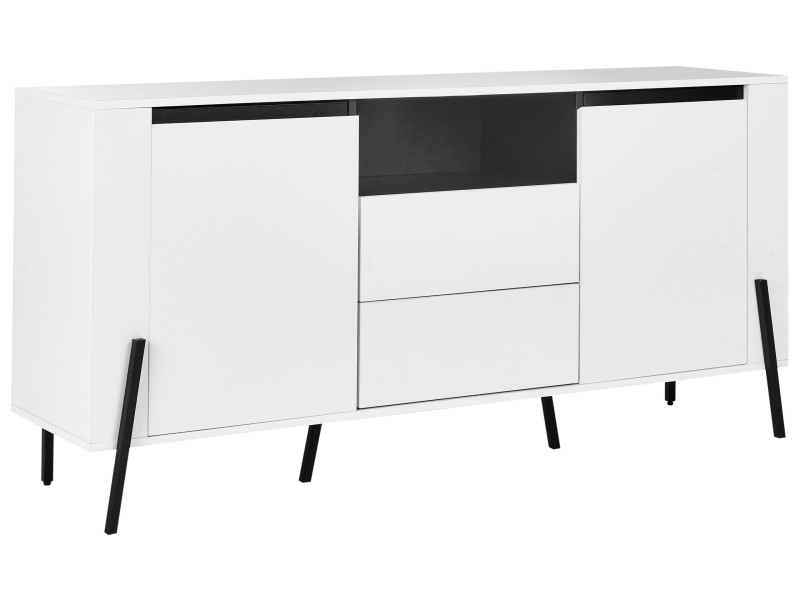 Komoda z 3 szufladami biała 748334