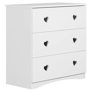 Komoda z 3 szufladami Julia biała 102360 Komoda z 3 szufladami Julia biała 102360
