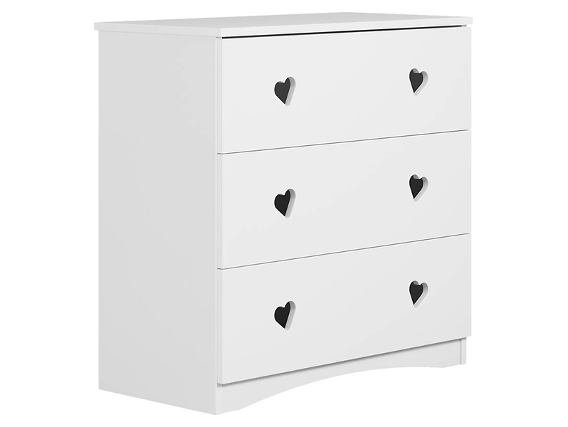 Komoda z 3 szufladami Julia biała 102360