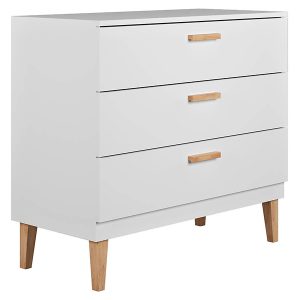Komoda z 3 szufladami Kubi biała 102377 Komoda z 3 szufladami Kubi biała 102377