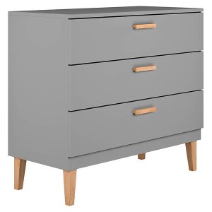 Komoda z 3 szufladami Kubi szara 102378 Komoda z 3 szufladami Kubi szara 102378