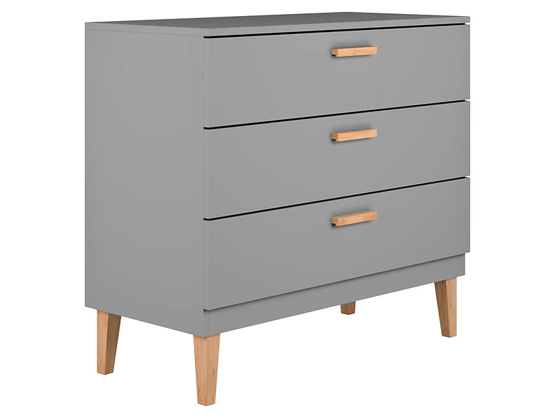 Komoda z 3 szufladami Kubi szara 102378