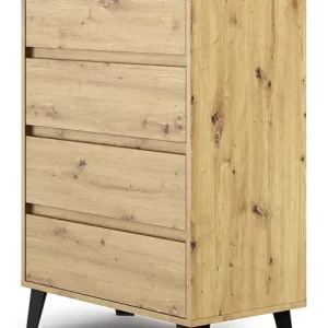 Komoda z 4 szufladami w stylu scandi dąb artisan – Xyreon 648729 Komoda z 4 szufladami w stylu scandi dąb artisan – Xyreon 648729