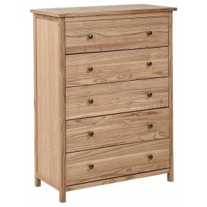 Komoda z 5 szufladami jasne naturalne drewno 438192 Komoda z 5 szufladami jasne naturalne drewno 438192