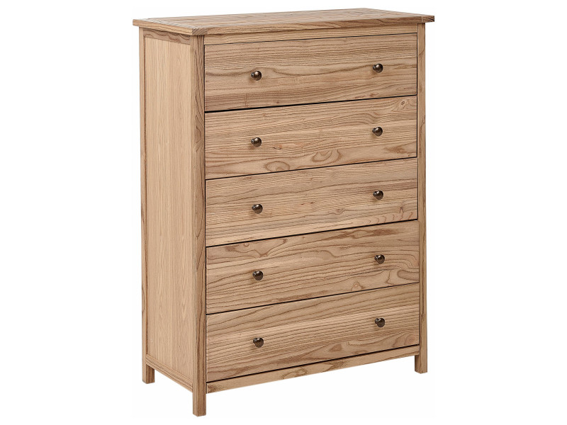 Komoda z 5 szufladami jasne naturalne drewno 438192
