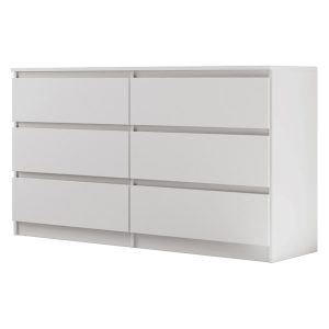 Komoda z 6 szufladami Biała LEMON 140 CM 1031260 Komoda z 6 szufladami Biała LEMON 140 CM 1031260