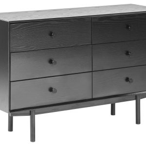 Komoda z 6 szufladami czarna 624920 Komoda z 6 szufladami czarna 624920