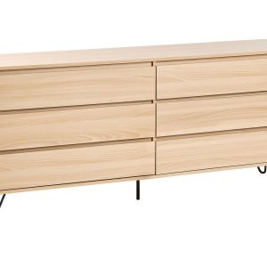Komoda z 6 szufladami jasnobrązowa 662565 Komoda z 6 szufladami jasnobrązowa 662565