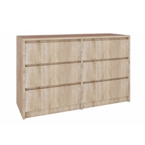 Komoda z 6 szufladami nowoczesna pojemna do sypialni salonu Dąb Sonoma 850740 Komoda z 6 szufladami nowoczesna pojemna do sypialni salonu Dąb Sonoma 850740