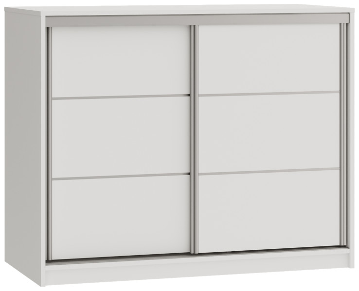 Komoda z drzwiami przesuwnymi i drążkiem 120 cm TOP biała 701828