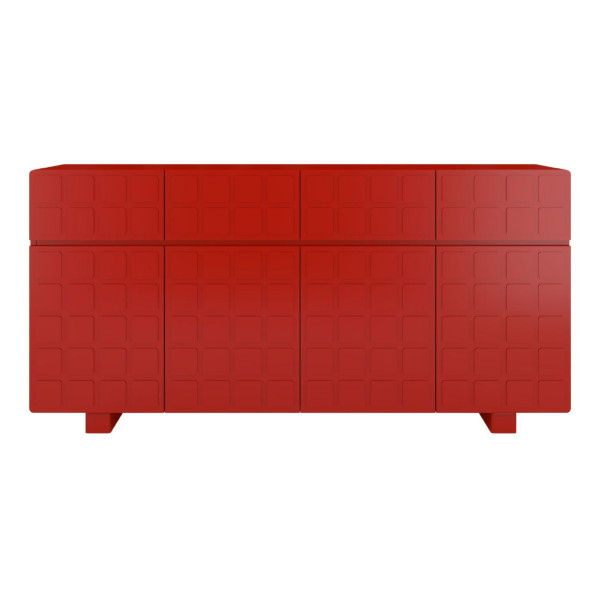 Komoda z frontami 3D Skandica CUBO LONG / bordowy / 169cm 224879