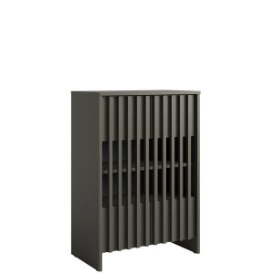 Komoda z lamelami 60 cm VELVIO szary grafit 915671 Komoda z lamelami 60 cm VELVIO szary grafit 915671