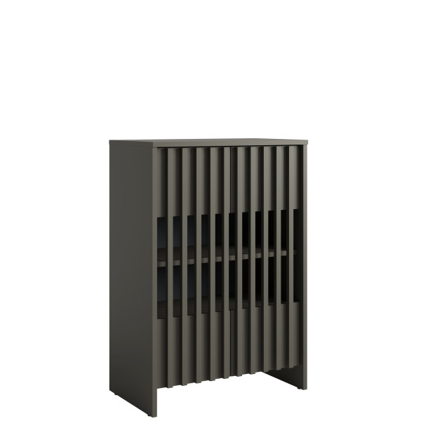 Komoda z lamelami 60 cm VELVIO szary grafit 915671