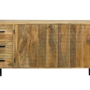 Komoda z litego drewna 160cm Szafka stojąca z drzwiami i szufladami 965391 Komoda z litego drewna 160cm Szafka stojąca z drzwiami i szufladami 965391