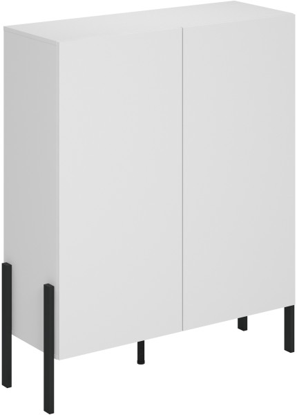 Komoda z półkami 114 cm do salonu JUKON biała 754549