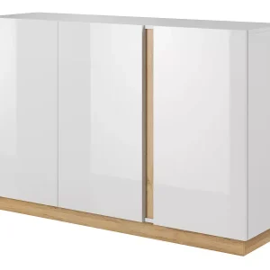 Komoda z półkami biały + dąb grandson – Xyvro 300953 Komoda z półkami biały + dąb grandson – Xyvro 300953