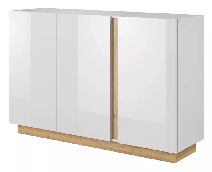 Komoda z półkami biały + dąb grandson - Xyvro 300953