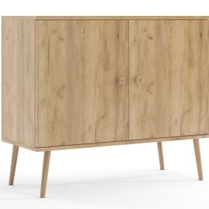 Komoda z półkami boho – Dąb craft złoty 184661 Komoda z półkami boho – Dąb craft złoty 184661