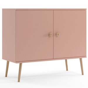 Komoda z półkami boho na wysokich nóżkach – Róż naturalny 662484 Komoda z półkami boho na wysokich nóżkach – Róż naturalny 662484