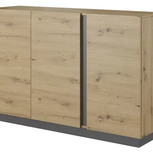 Komoda z półkami dąb artisan + grafit – Luvro 300954 Komoda z półkami dąb artisan + grafit – Luvro 300954