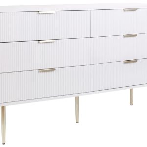 Komoda z sześcioma szufladami biała 662559 Komoda z sześcioma szufladami biała 662559