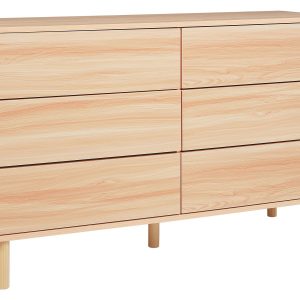 Komoda z sześcioma szufladami jasne drewno 280977